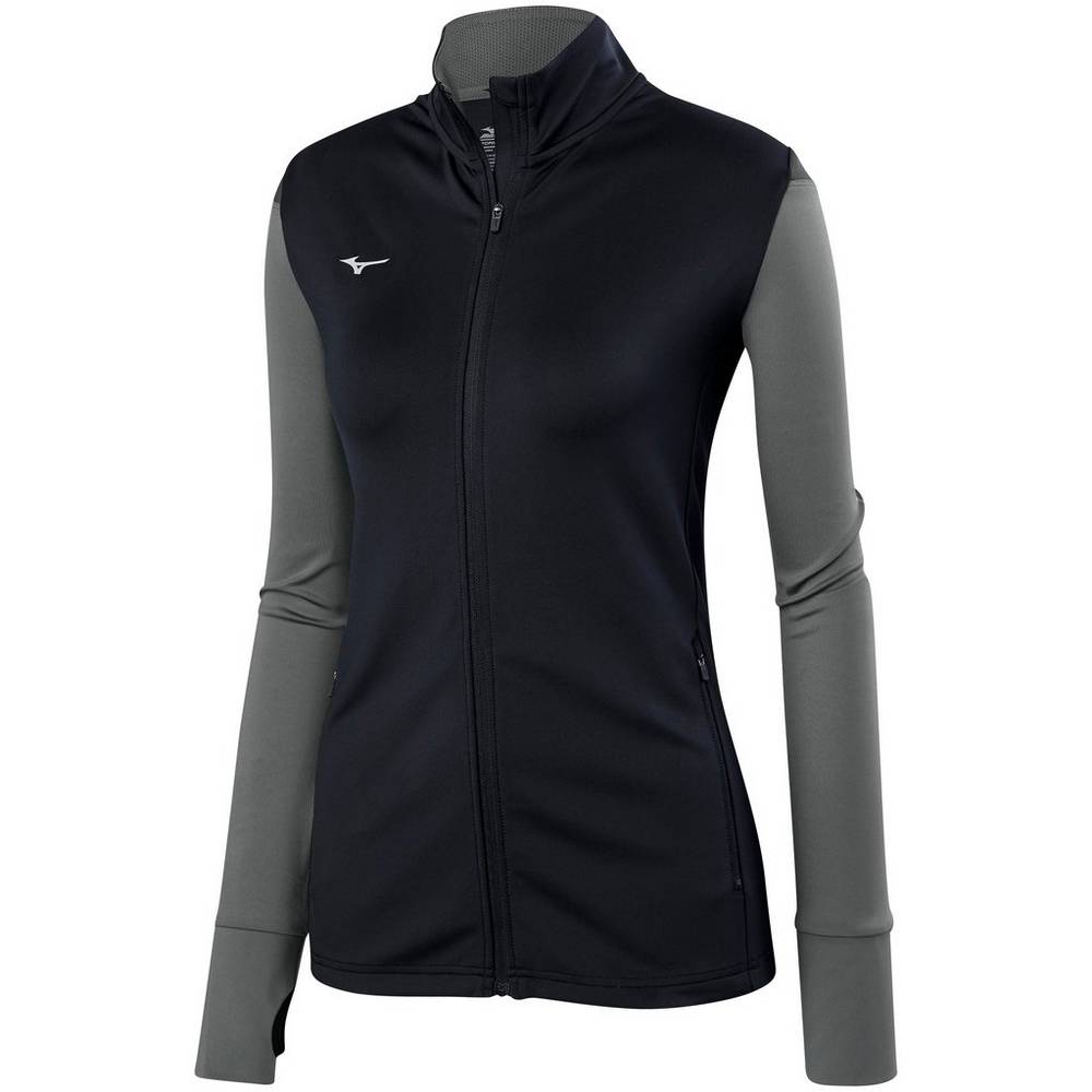 Chaqueta Mizuno Horizon Full Zip Mujer Negras/Gris Ofertas DUIL-52416